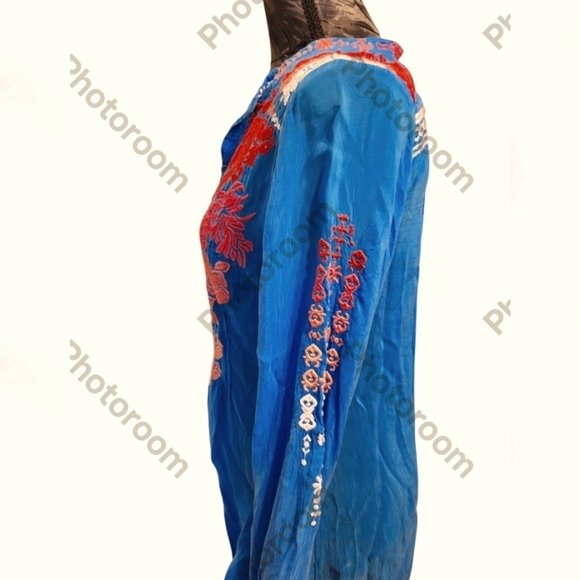 NWT Johnny Was Xs Embroidered, long sleeve tunic top - Picture 2 of 12